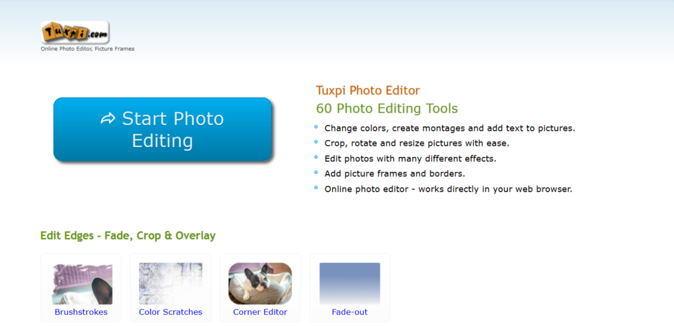 Tuxpi: editor de imágenes online