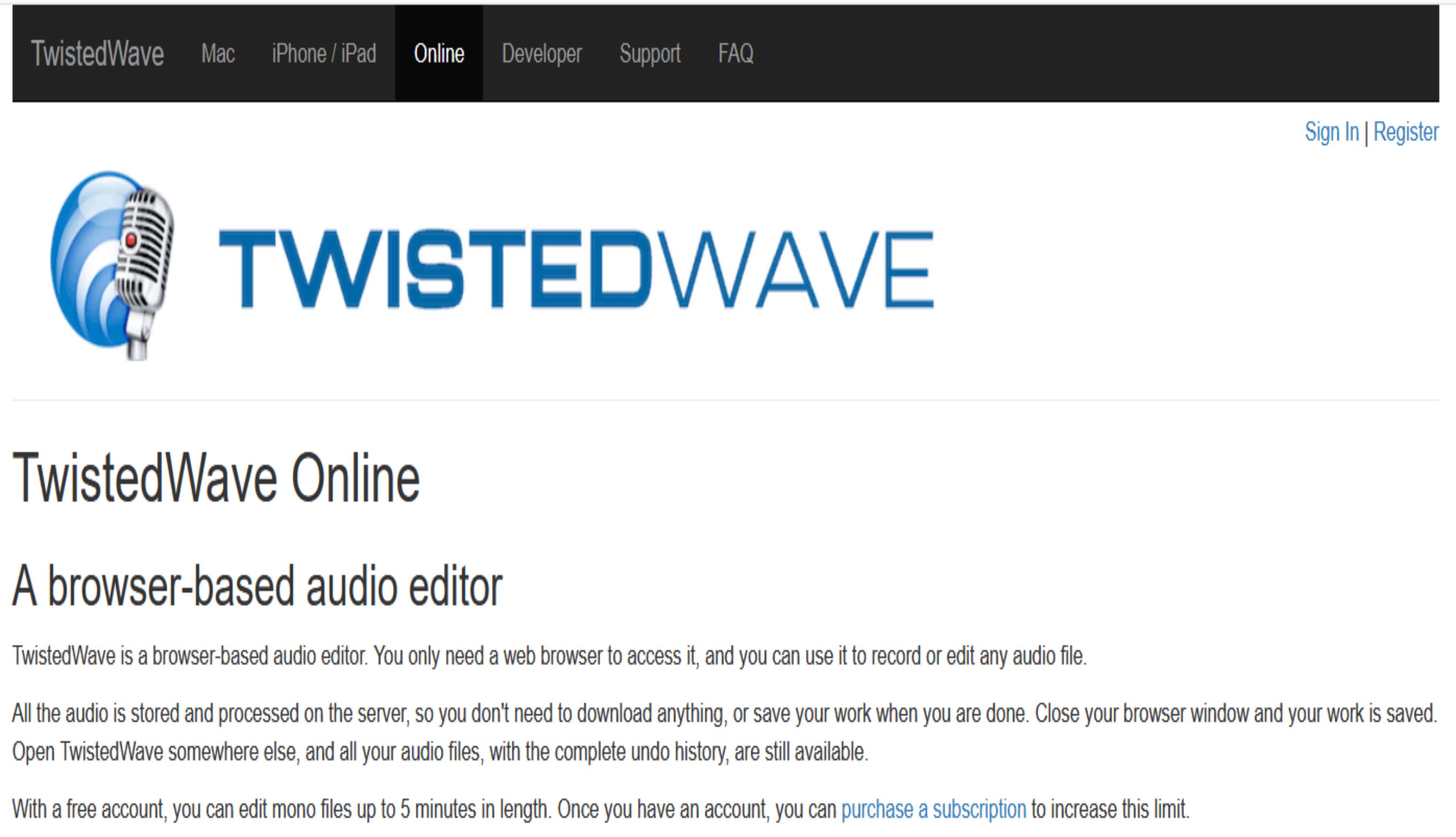 Edición de audio Online